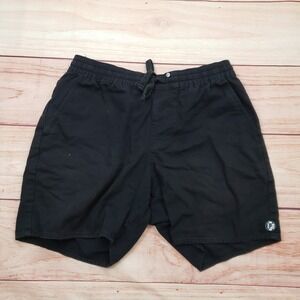 IPD Foundation Fit Shorts Mens S Black Elastic Waist Drawstring Surfing Adult